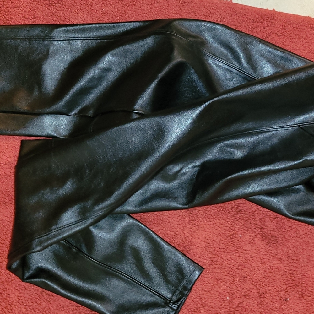 Faux leather pants
